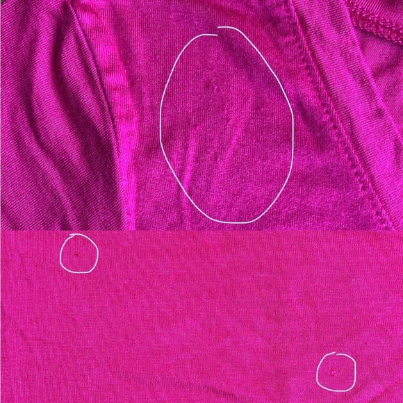 CABLE & GAUGE Pocket Tee Shirt V Neck Short Sleeve Boysenberry Small Women’s - Picture 10 of 16